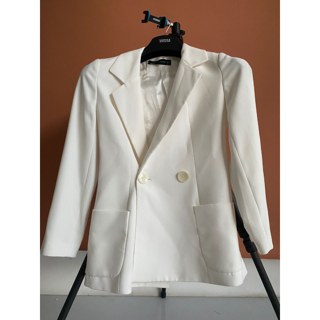 Blazer Wanita Zara Putih Preloved
