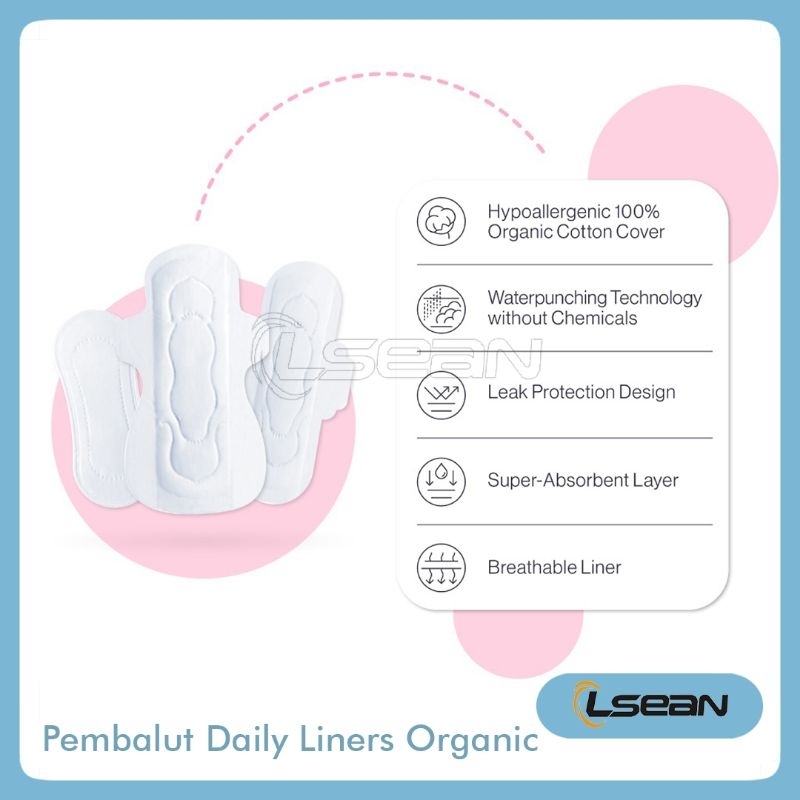 Pembalut Organik Daily Liners MED+ 18cm Isi 20