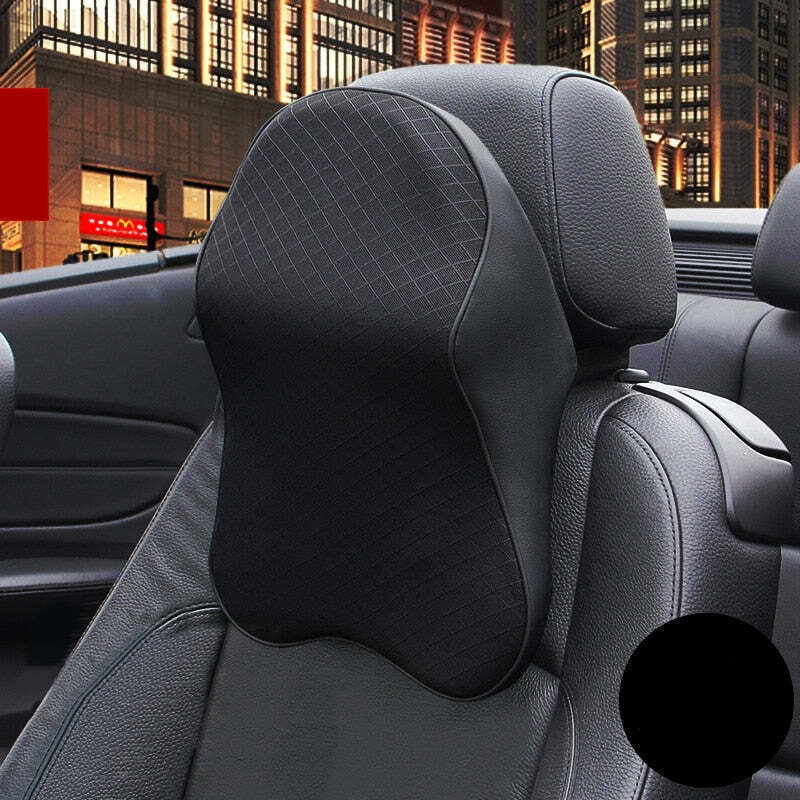 Bantal Leher Kursi Mobil Besar/Headrest Sandaran Pundak Kepala Pillow