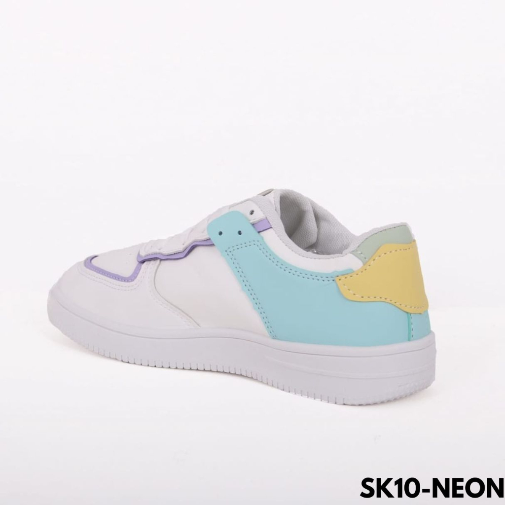 SEPATU SNEAKERS WANITA BERTALI FLAT SOLE WARNA BAGUS KUALITAS NYAMAN BAHAN PU IMPORT SK10