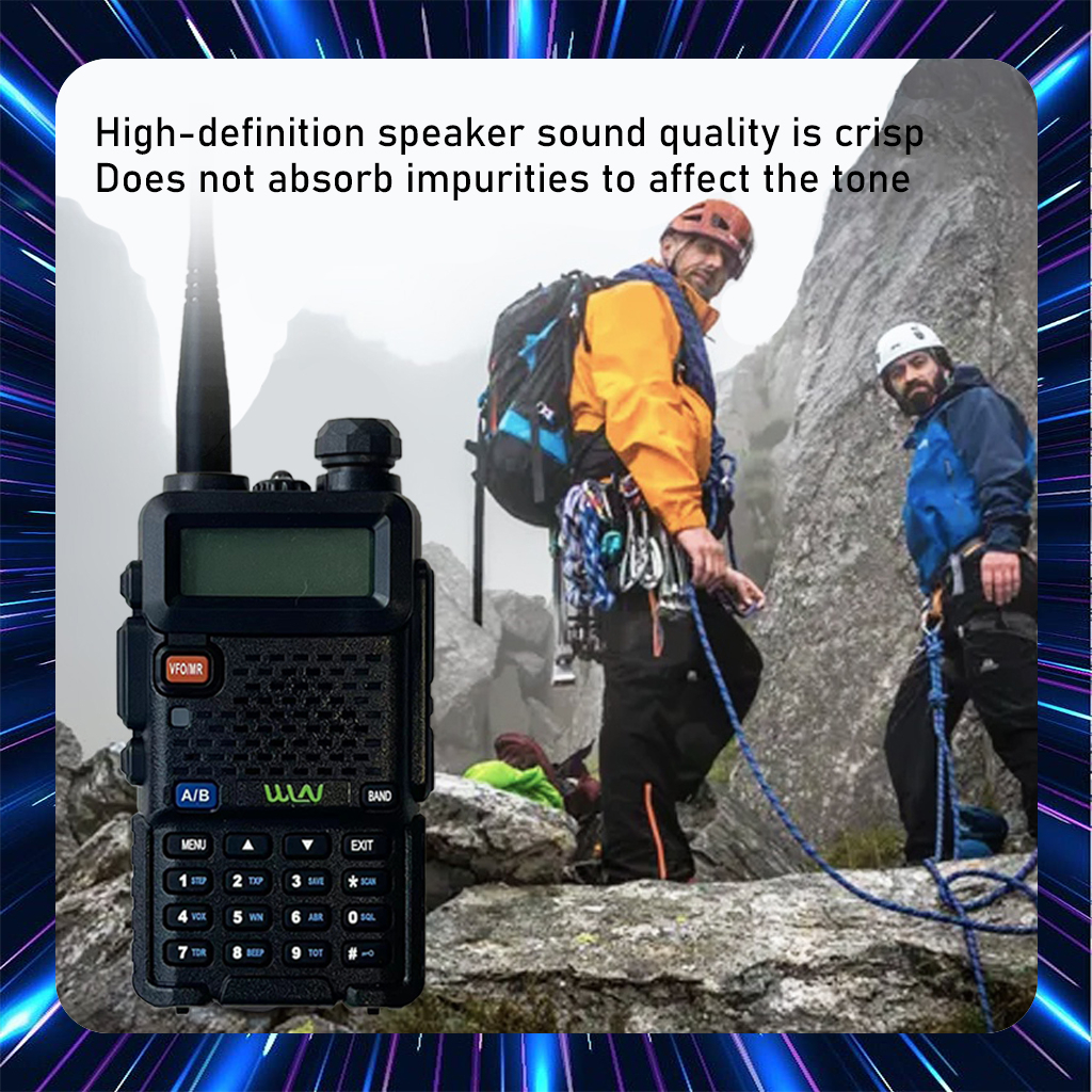 HT WLN KD-UV1 Walkie TalkieMirip BF UV5R Dual Band 5W 128CH UHF+VHF handy talkie