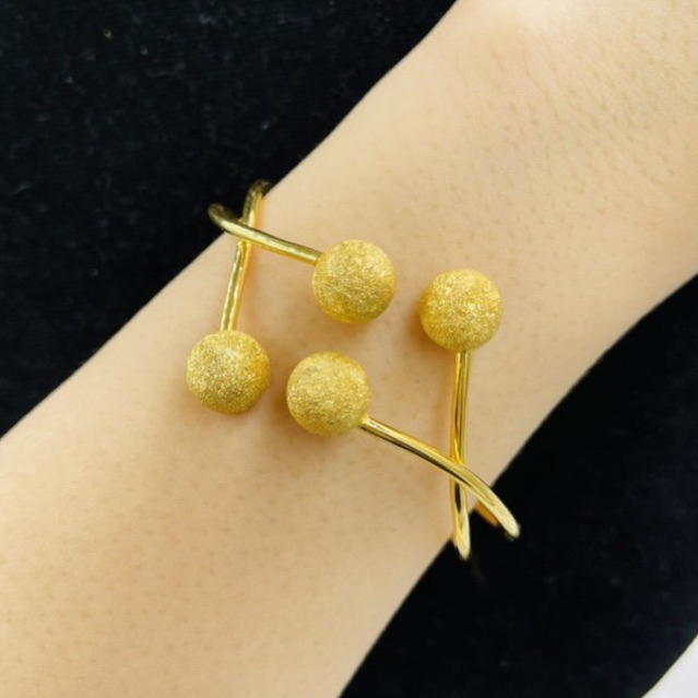 Gelang emas asli 16K 20K model tinju bola pasir double kadar 700 & 875