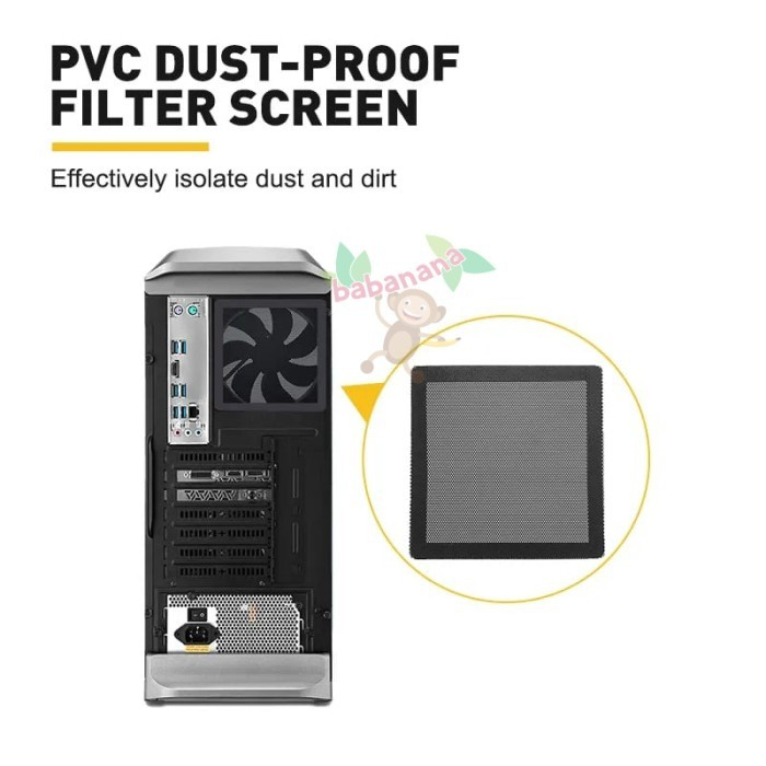 Magnetic Pc Fan Dust Filter Debu Kipas 7x7cm Magnet Casing Desktop