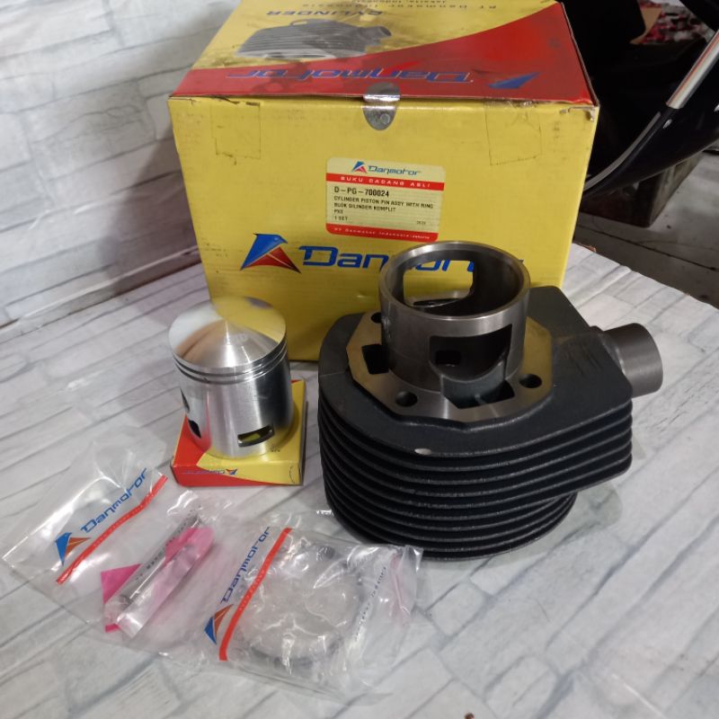 Blok Vespa Boring Vespa Lubang 5 Danmotor Ring Tipis