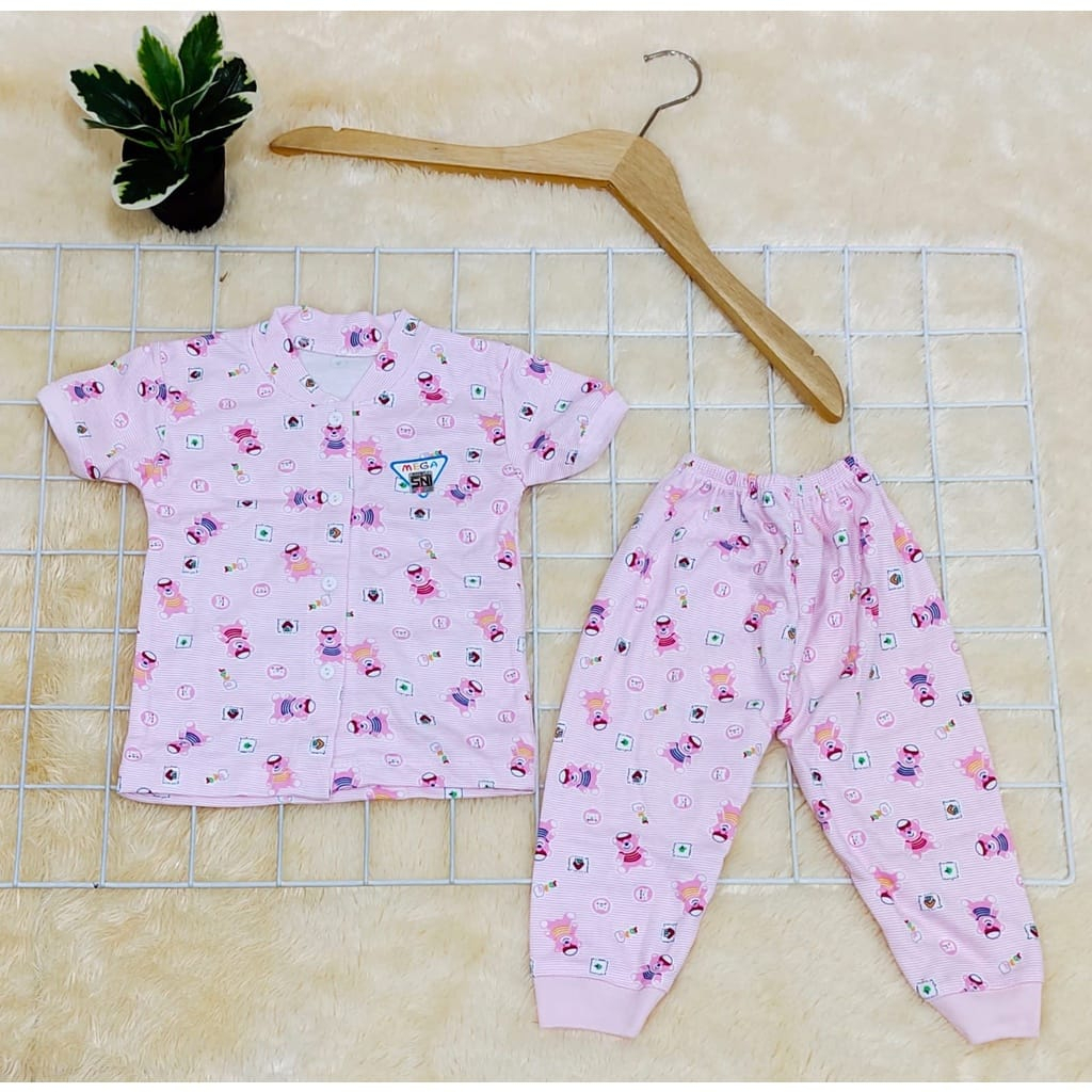Setelan Baju Bayi 3pcs &amp; 6pcs Doubleknit Printed