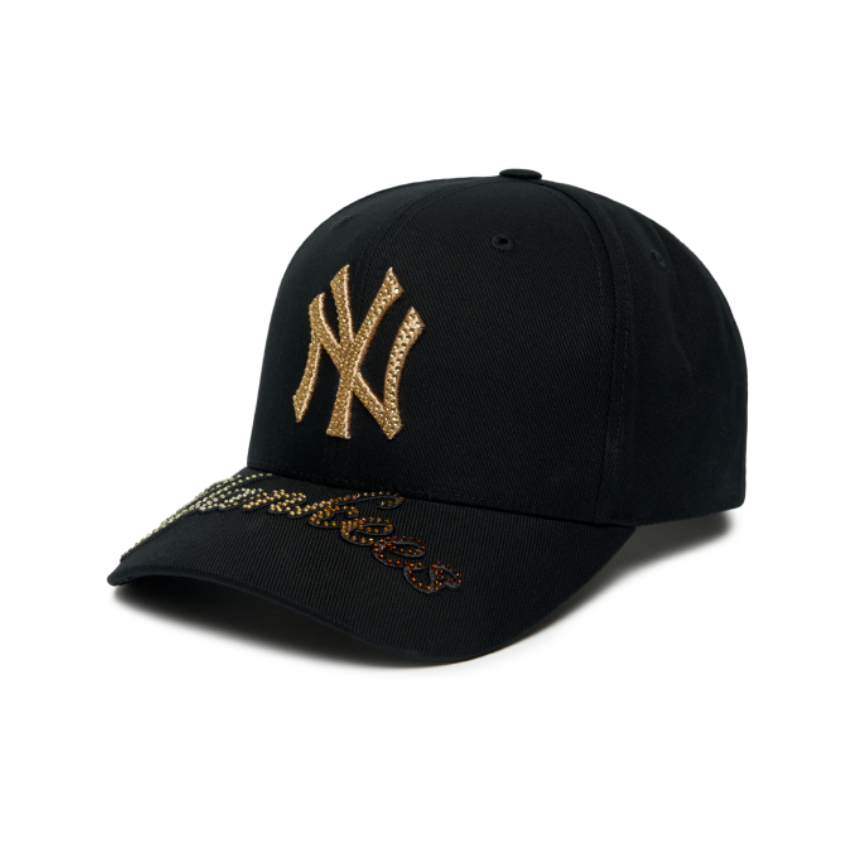 MLB NY Yankees Gradient Crystal Beaded Ball Cap Black