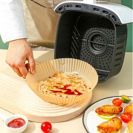 GP Kertas Alas Air Fryer 50pcs Anti Lengket Tahan Minyak 16cm / kertas Minyak 20cm / baking paper 16cm / kertas alas air fryer