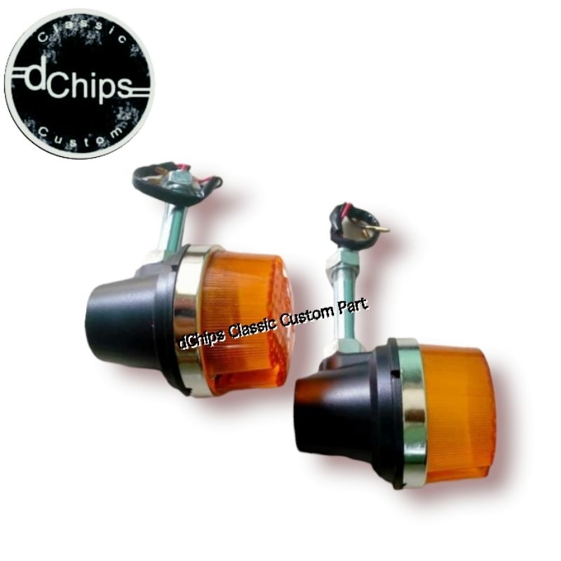 lampu sein,sen custom palu bulat jumbo, sein motor trail universal