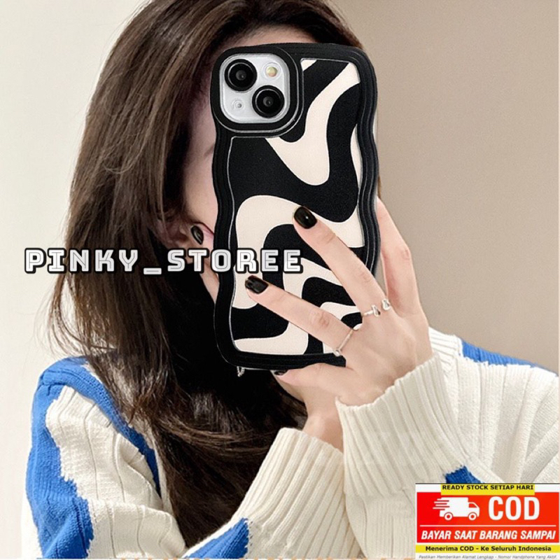 SOFTCASE WAVE OPPO A17K/ A17/ A77S/ A57 2022/ A96/ A76/ A95/ A74/ A16E/ A16K/ A16/ A54/ A33 2020/ A53/ A52/ A92/ SOFT CASE WAVY/ CASING GELOMBANG + PROTECTOR CAMERA MOTIF DORAEMON/ FLOWER/ ZEBRA/ LOVEBLACK