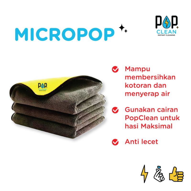 Kain Lap Microfiber Serbaguna 2 sisi multifungsi Micropop