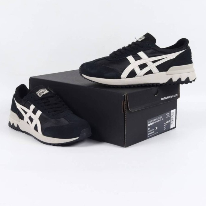 Sepatu Onitsuka Tiger California EX Black White Hitam Putih Premium