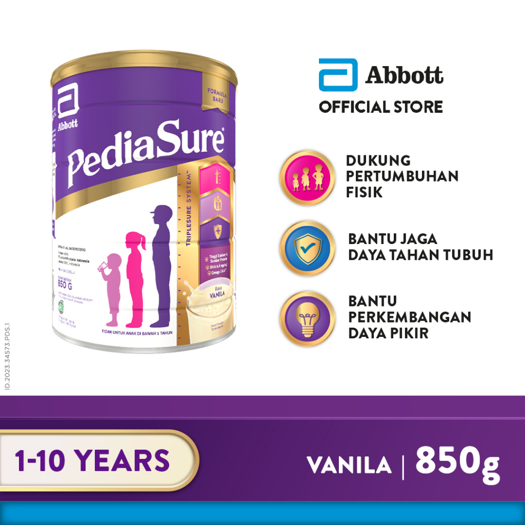 PediaSure Vanila 850 g (1-10th) - Nutrisi Pertumbuhan ABBOTT OFFICIAL STORE
