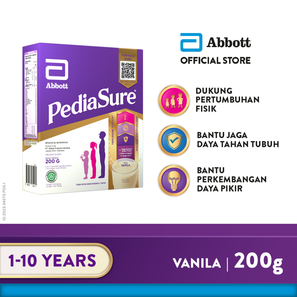 PediaSure Vanila 200 g (1-10th) - Nutrisi Pertumbuhan ABBOTT OFFICIAL STORE