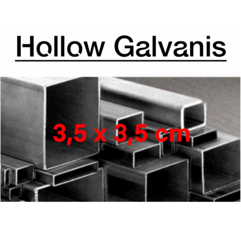 besi hollow galvanis 3,5 x 3,5cm