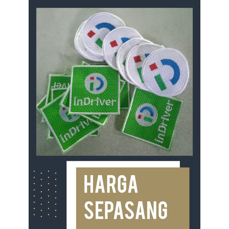 bordir indriver.logo indrive.emblem indriver.bordir ojol.bordir gerab.emblem gerab,bordir Goo jek,em