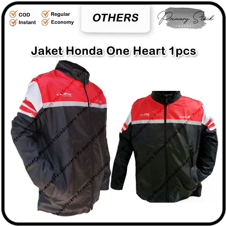 Jaket Honda One Heart Racing Original Jacket Motor Jeket Tipis Merah Hitam Murah