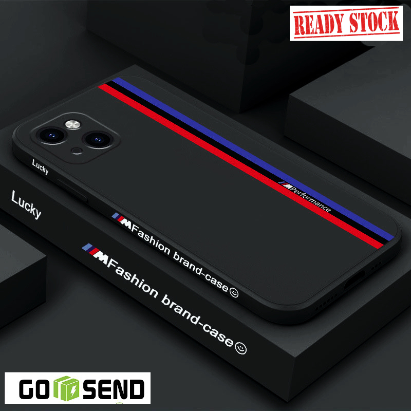 Case BMW Strip Realme C21Y C25Y Casing Liquid TPU Dove With pelindung kamera