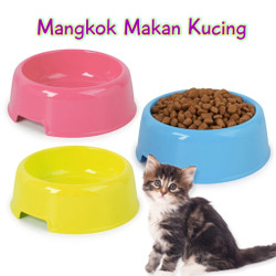 Mangkuk Tempat Makan Hewan Peliharaan/Bowl Single Anti Selip/Kucing/Anjing/Kelinci/Mangkuk