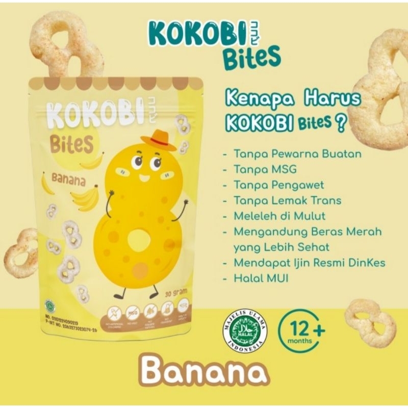 Kokobi Bites 30Gr /Snack Bayi 1th keats/snack kokobi