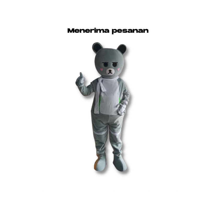 KOSTUM BADUT MASKOT KARAKTER BERUANG LINE ABU ABU