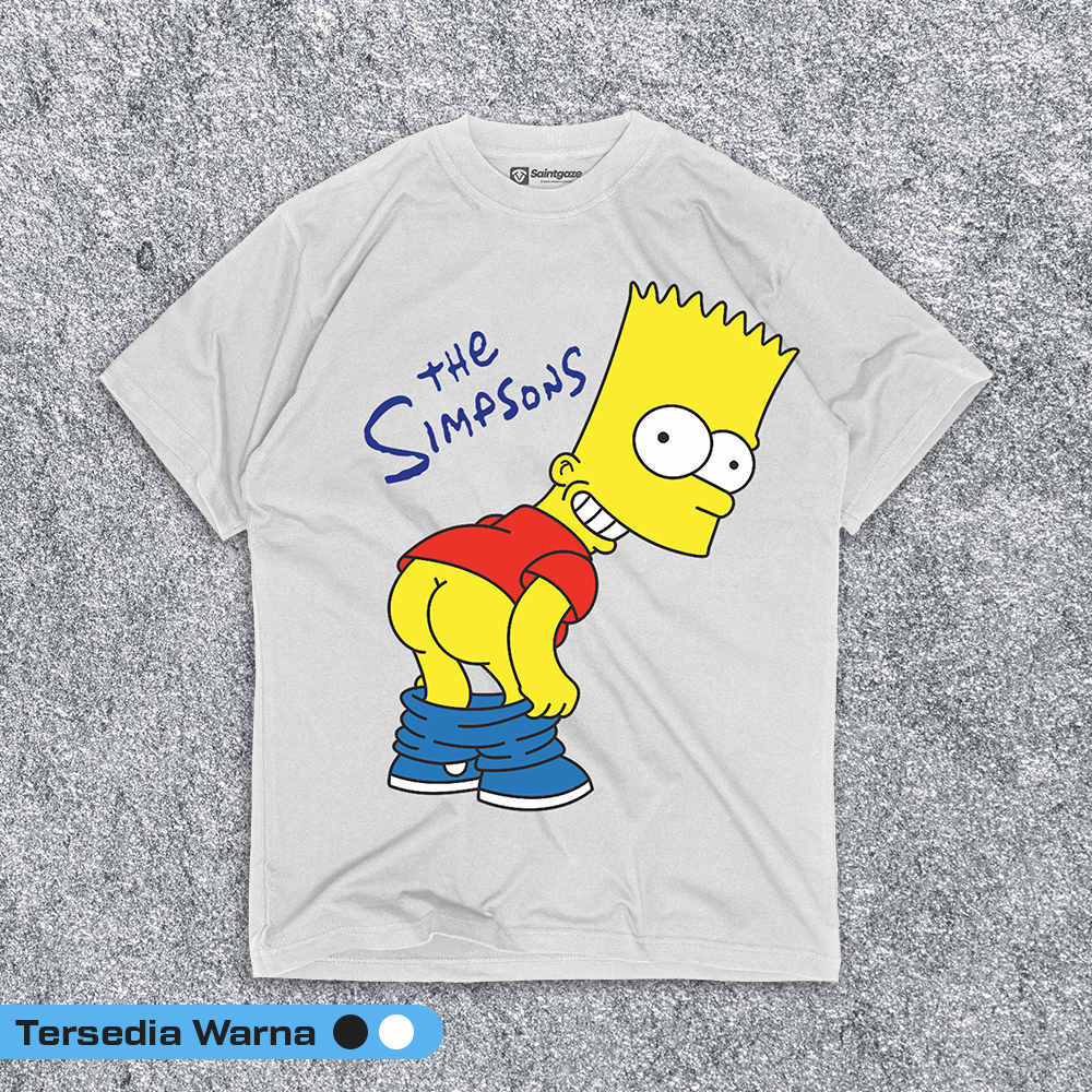 Cartoon - Bart the Simpson Kaos kartun dewasa original vintage laki laki wanita cowo cewe baju distr