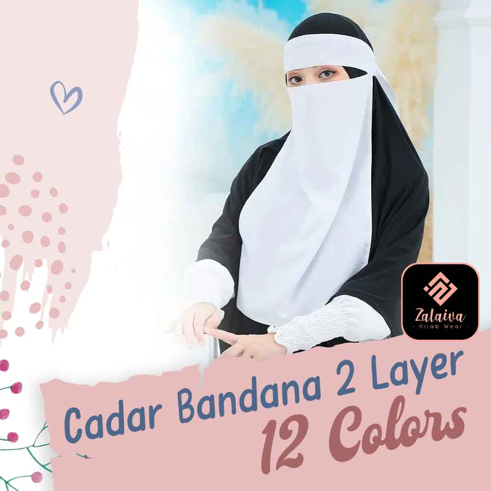 ZALAIVA ✨Cadar Bandana 2 (Dua) Layer Tanpa Jahitan Bawah Mata Nikab Cadar Nikob Nikop