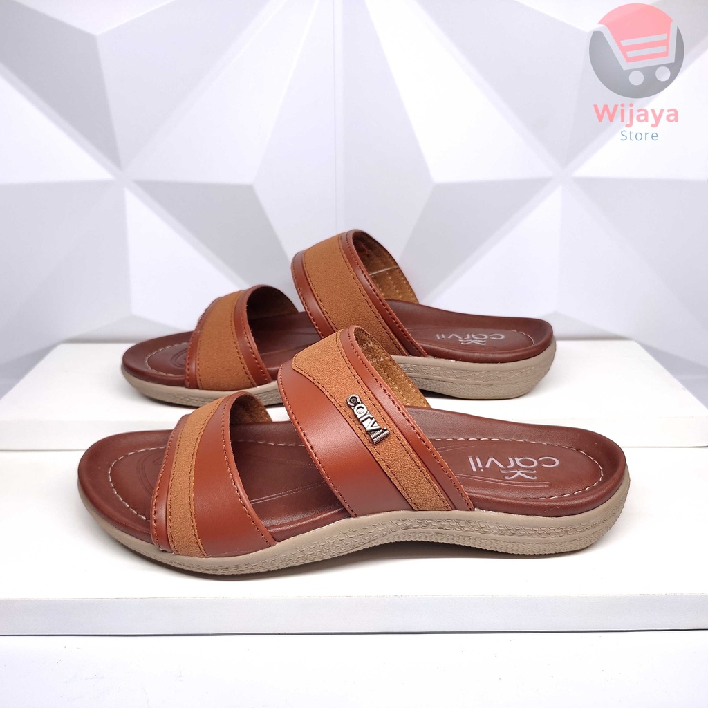 Carvil Dunhil Sandal Slop Pria Sendal Selop Kasual Pria Laki-Laki Original Carvil Desain Trendy Kulit Sintetis Berkualitas MARCUS REVINO ALAN ALFREDO