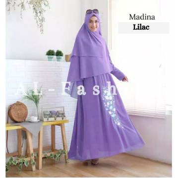 GAMIS MADINA SET KHIMAR - gamis - gamis muslim - gamis set - gamis wanita - gamis ceruti - gamis kon