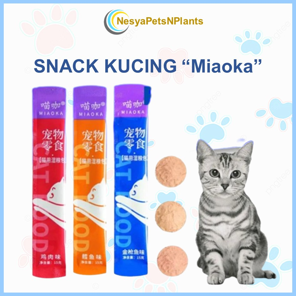 Snack Camilan Kucing Miaoka Snack Penggemuk Kucing Snack Multivitamin Kucing