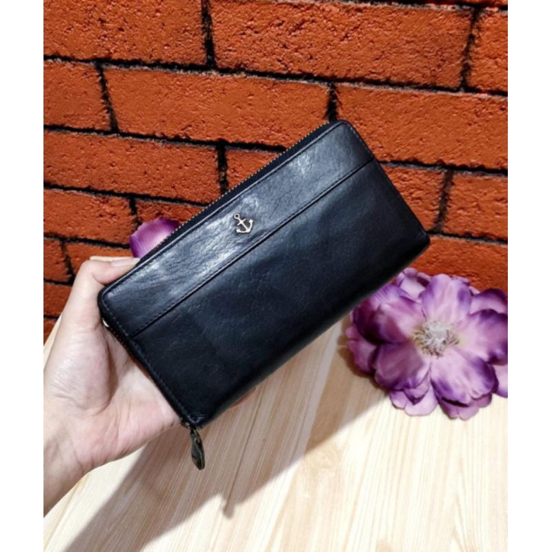 Harbour 2nd Atlantica Dark Ash Long Wallet