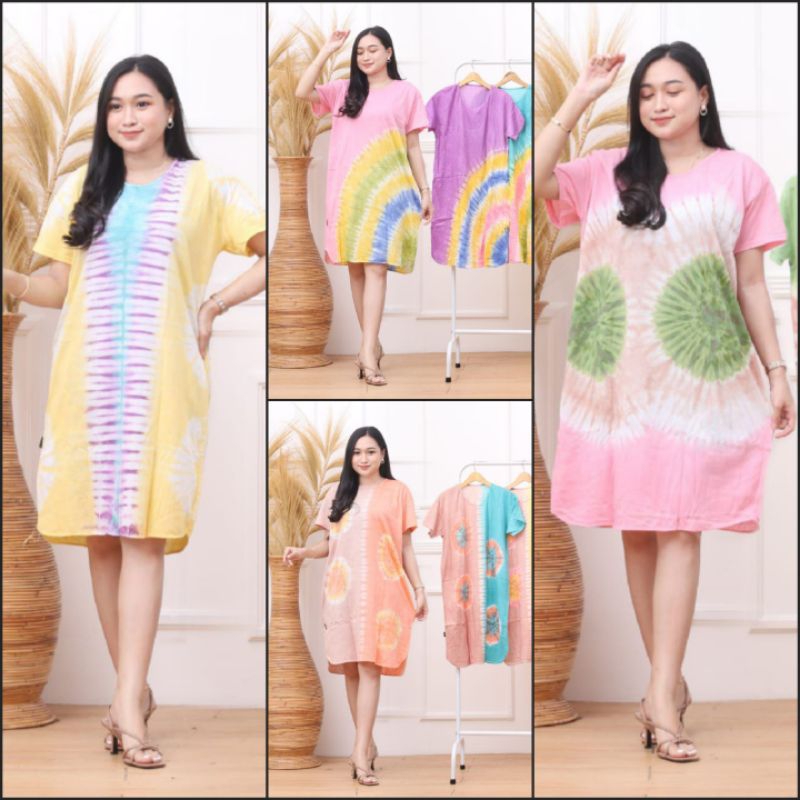 TERBARU!!DASTER KAOS JUMBO LD 120 TIEDYE LEHER OBLONG NON BUSUI BUMIL KATUN ADEM