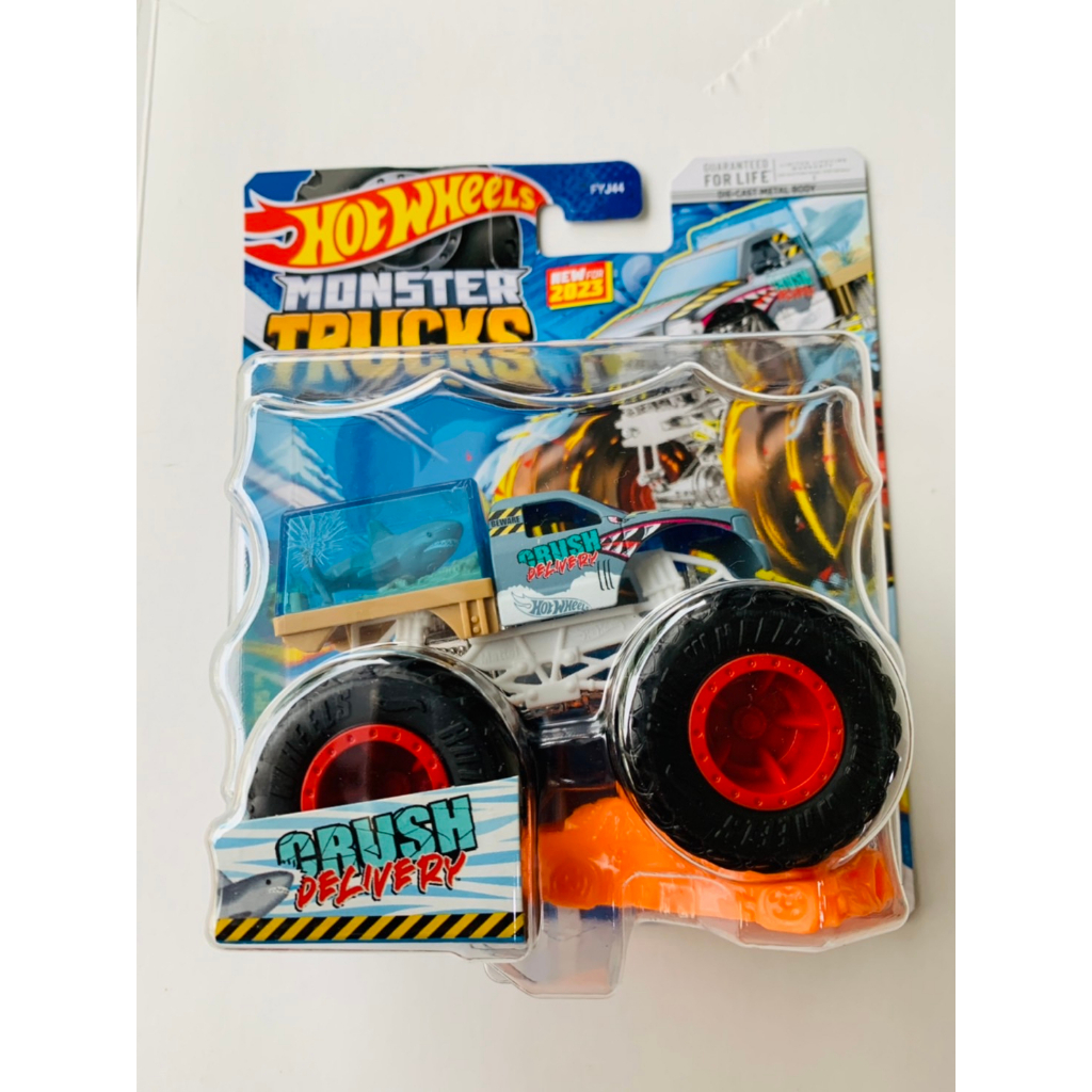 HOT WHEELS HOTWHEELS MONSTER TRUCKS TRUCK CRUSH DELIVERY HIU DIECAST MINIATUR MOBIL MAINAN MOBILAN A
