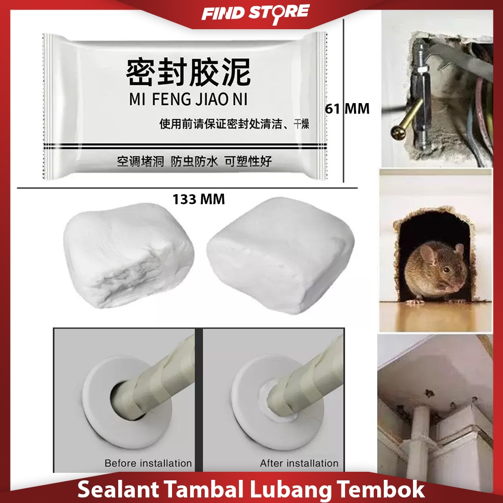 SEALANT DEMPUL TEMBOK DINDING / MI FENG JIAO NI DEMPUL PADAT AJAIB SERBAGUNA / TAMBAL LUBANG PIPA AC / DEMPUL PENAMBAL LUBANG MULTIFUNGSI