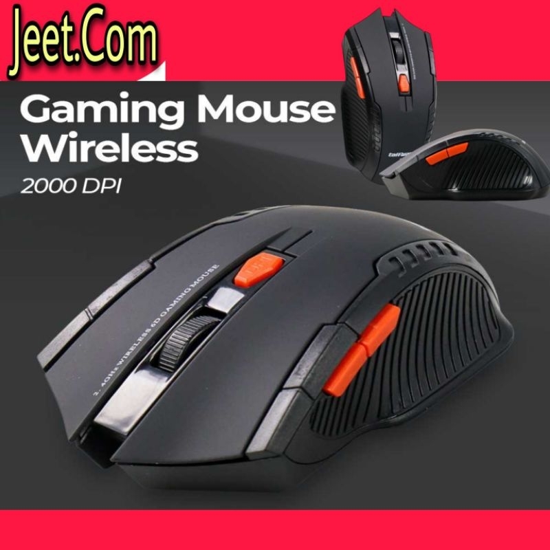 GAMING MOUSE WIRELESS 2000 DPI Fantech - Hitam