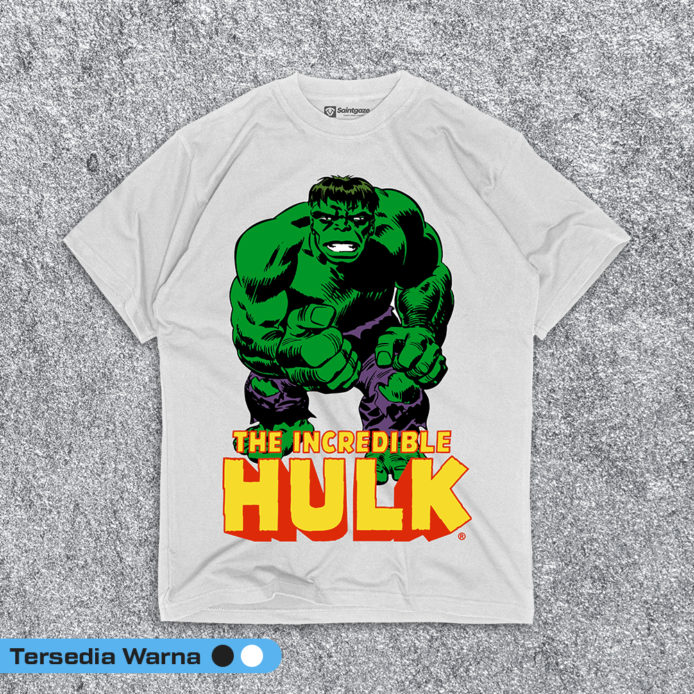 Cartoon - Hulk Marvel Kaos kartun dewasa original vintage laki laki wanita cowo cewe baju distro t s