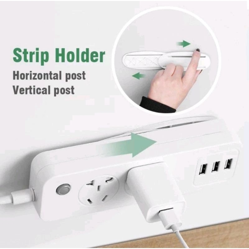 PLUG AND SOCKET HOLDER STOP KONTAK ALAT KAIT GANTUNGAN MULTIFUNGSI ALAT PEREKAT PAPAN STEKER