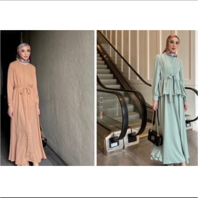 Ready Stock New - Gonegani Aurela Dress Mocca Melisa Dress Mint size XL