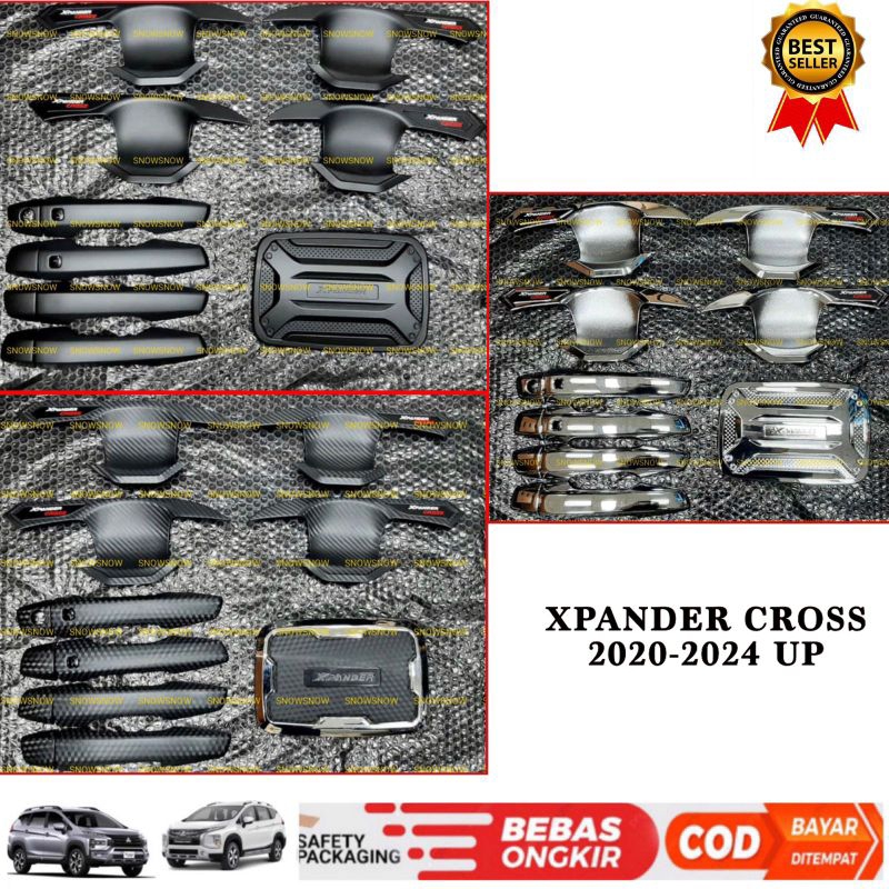Paket Outer Handle Tank Cover Xpander Cross 2018 2020 2022 2023 up Hitam Chrome Carbon