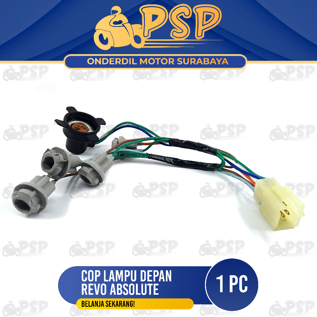Cop Lampu Depan Revo Absolute - Pitingan Fitting Fiting Piting Socket Soket Dop Depan Honda Revo Abs