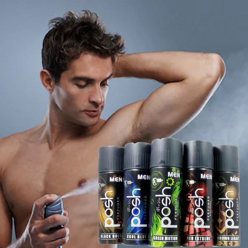 Posh Men Body Spray Red Extreme 150ml - Parfum Pria