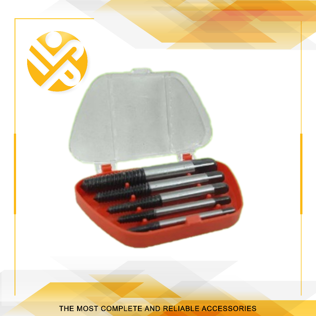 Pembuka Baut Tab Balik Set / Screw Extractor Set 5 Pcs