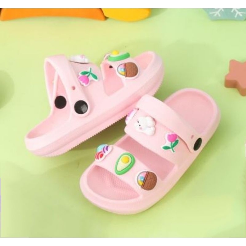 Sandal Anak Perempuan Import Sandal FUJI Anak tali belakang jibbitz