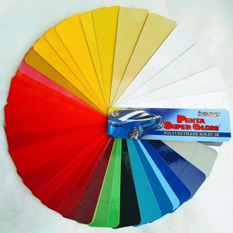 KARTU WARNA CAT PENTA SUPER GLOSS PU 2K SOLID KATALOK KATALOG KIPAS COLOUR CHART