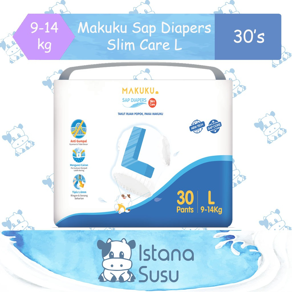 Makuku SAP Diapers - Slim Care Perekat/Celana NB / S / M / L / XL / XXL