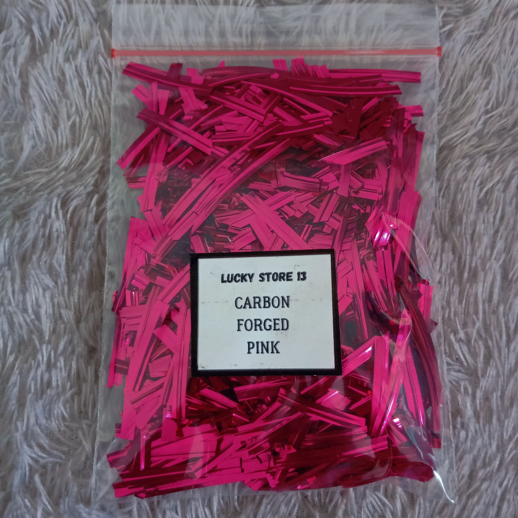 Tukuparty Premium Carbon Forged Pink Ukuran Lebar 10Gr Serat Campuran Karbon Forget Merah Muda Warna