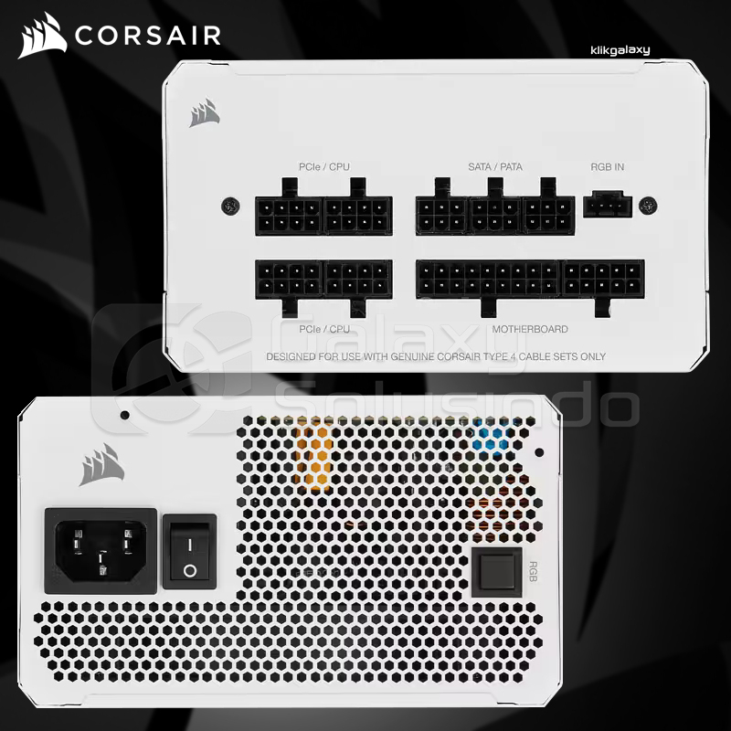 Corsair CX750F RGB 750Watt 80 Plus Bronze Certified Fully Modular - White