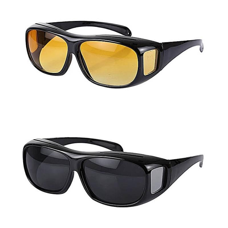 Kacamata Night Vision UV Protection HD Vision Hitam dan Kuning Anti Silau