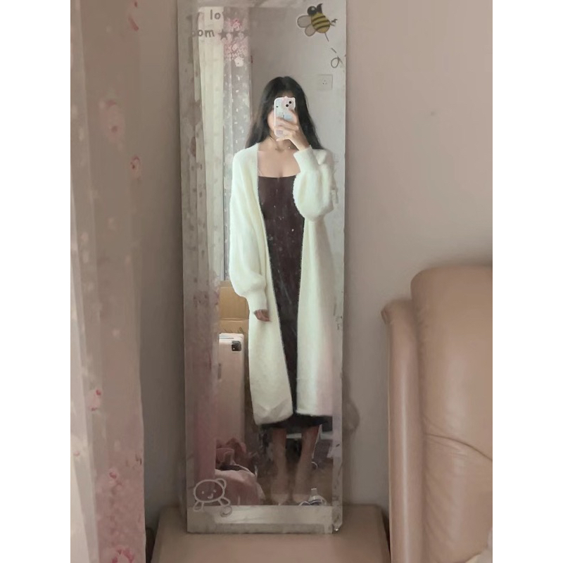 [ Premium Series ] Faux Fur Long Cardigan Import Premium ( Cardigan Panjang Bulu )