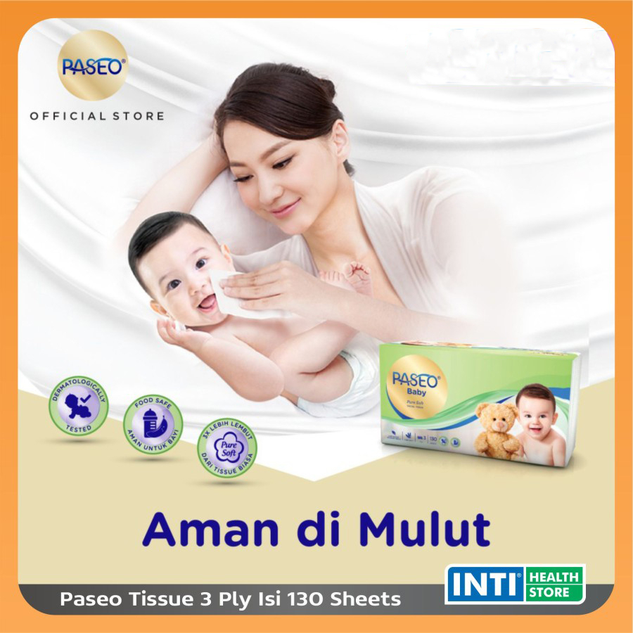 Paseo | Tissue Wajah 3 Ply Isi 50 Sheets | Facial Tissue Pure Soft