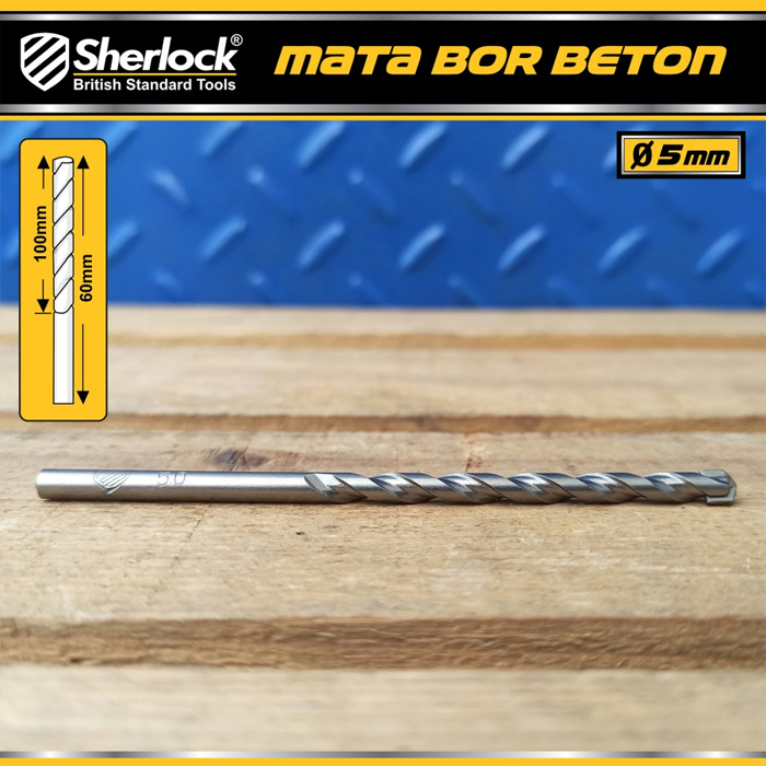 Mata Bor Beton TCT 5 mm / Sherlock (Mata terbuat dari Tungsten Carbide Tips